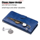 For Xiaomi Poco M4 Pro 4G Fashion Calf Texture Zipper Horizontal Flip Leather Case(Blue)