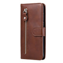 For Xiaomi Poco M4 Pro 4G Fashion Calf Texture Zipper Horizontal Flip Leather Case(Brown)