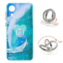 For Samsung Galaxy A03 Core Starry Sky Epoxy TPU Phone Case with Ring Holder(Waves)