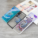 For Samsung Galaxy A03 Core Starry Sky Epoxy TPU Phone Case with Ring Holder(Waves)