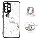 For Samsung Galaxy A33 5G Starry Sky Epoxy TPU Phone Case with Ring Holder(Heart)