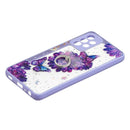 For Samsung Galaxy A53 5G Starry Sky Epoxy TPU Phone Case with Ring Holder(Purple Butterfly)