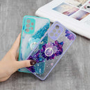 For Samsung Galaxy A53 5G Starry Sky Epoxy TPU Phone Case with Ring Holder(Purple Butterfly)