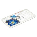 For Samsung Galaxy A53 5G Starry Sky Epoxy TPU Phone Case with Ring Holder(Blue Butterfly)