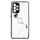 For Samsung Galaxy A53 5G Starry Sky Epoxy TPU Phone Case with Ring Holder(Heart)