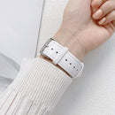 Glossy Leather Watch Band For Apple Watch Series 8&7 45mm / SE 2&6&SE&5&4 44mm / 3&2&1 42mm(Blue)
