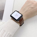 Glossy Leather Watch Band For Apple Watch Series 8&7 45mm / SE 2&6&SE&5&4 44mm / 3&2&1 42mm(Blue)