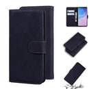 For Samsung Galaxy S10 Skin Feel Pure Color Flip Leather Phone Case(Black)