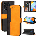 For Xiaomi Redmi 10C / Redmi 10 India Stitching-Color Horizontal Flip Leather Case(Orange)