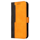 For Xiaomi Redmi 10C / Redmi 10 India Stitching-Color Horizontal Flip Leather Case(Orange)