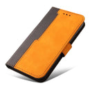 For Xiaomi Redmi 10C / Redmi 10 India Stitching-Color Horizontal Flip Leather Case(Orange)