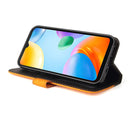 For Xiaomi Redmi 10C / Redmi 10 India Stitching-Color Horizontal Flip Leather Case(Orange)