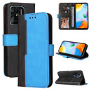 For Xiaomi Redmi 10C / Redmi 10 India Stitching-Color Horizontal Flip Leather Case(Blue)
