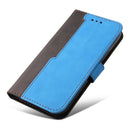For Xiaomi Redmi 10C / Redmi 10 India Stitching-Color Horizontal Flip Leather Case(Blue)