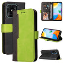 For Xiaomi Redmi 10C / Redmi 10 India Stitching-Color Horizontal Flip Leather Case(Green)