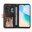 For vivo Y76 5G/Y76S Stitching-Color Horizontal Flip Leather Case(Pink)