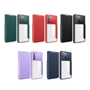 For Samsung Galaxy S22 5G Magnetic Flip Leather Phone Case(Dark Green)