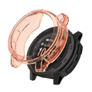 For Garmin Instinct 2 Half Coverage Hollowed TPU Watch Case(Transparent Pink)