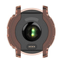 For Garmin Instinct 2 Half Coverage Hollowed TPU Watch Case(Transparent Pink)
