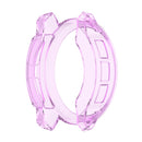 For Garmin Instinct 2 Half Coverage Hollowed TPU Watch Case(Transparent Purple)
