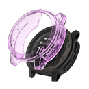 For Garmin Instinct 2 Half Coverage Hollowed TPU Watch Case(Transparent Purple)