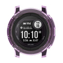 For Garmin Instinct 2 Half Coverage Hollowed TPU Watch Case(Transparent Purple)