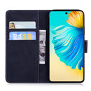 For Tecno Camon 17P Skin Feel Pure Color Flip Leather Phone Case(Black)