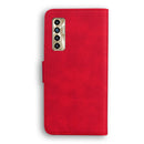 For Tecno Camon 17P Skin Feel Pure Color Flip Leather Phone Case(Red)