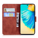 For Tecno Camon 17P Skin Feel Pure Color Flip Leather Phone Case(Brown)