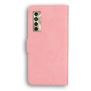 For Tecno Camon 17P Skin Feel Pure Color Flip Leather Phone Case(Pink)