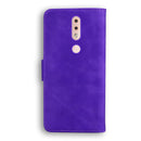 For Nokia 4.2 Skin Feel Pure Color Flip Leather Phone Case(Purple)