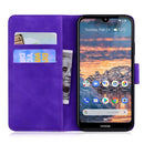 For Nokia 4.2 Skin Feel Pure Color Flip Leather Phone Case(Purple)