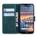 For Nokia 4.2 Skin Feel Pure Color Flip Leather Phone Case(Green)