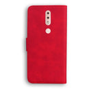 For Nokia 4.2 Skin Feel Pure Color Flip Leather Phone Case(Red)