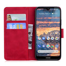 For Nokia 4.2 Skin Feel Pure Color Flip Leather Phone Case(Red)