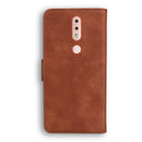 For Nokia 4.2 Skin Feel Pure Color Flip Leather Phone Case(Brown)