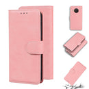 For Nokia X10 / X20 Skin Feel Pure Color Flip Leather Phone Case(Pink)
