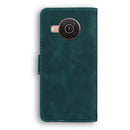 For Nokia X10 / X20 Skin Feel Pure Color Flip Leather Phone Case(Green)