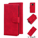 For Nokia X10 / X20 Skin Feel Pure Color Flip Leather Phone Case(Red)