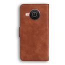 For Nokia X10 / X20 Skin Feel Pure Color Flip Leather Phone Case(Brown)
