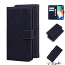 Skin Feel Pure Color Flip Leather Phone Case For iPhone XS / X(Black)