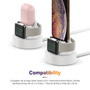 A001 3 In 1 Silicone Charging Holder for iPhone / iWatch / AirPods(White)