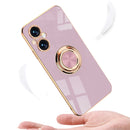 For OPPO A96 6D Electroplating Full Coverage Silicone Phone Case(Black)
