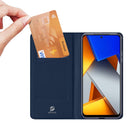 For Xiaomi Poco M4 Pro 4G DUX DUCIS Skin Pro Series Shockproof Leather Phone Case(Blue)