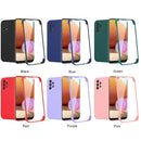 For Samsung Galaxy A32 5G Imitation Liquid Silicone 360 Full Body Phone Case(Deep Green)