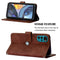 For Motorola Moto G22 Crossbody 3D Embossed Flip Leather Phone Case(Brown)