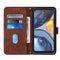 For Motorola Moto G22 Crossbody 3D Embossed Flip Leather Phone Case(Brown)