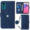 For Motorola Moto G22 Crossbody 3D Embossed Flip Leather Phone Case(Blue)