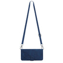 For Motorola Moto G22 Crossbody 3D Embossed Flip Leather Phone Case(Blue)