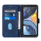 For Motorola Moto G22 Crossbody 3D Embossed Flip Leather Phone Case(Blue)